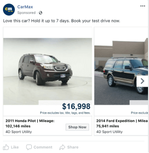 Car Advertisement Examples: 5 High Performance Facebook Auto Ads